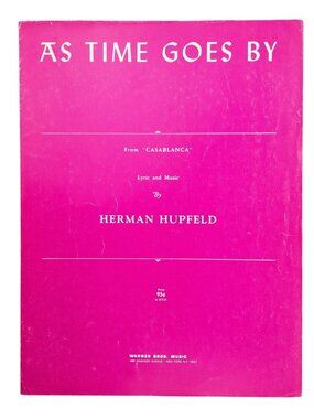 Vintage As Time Goes By Sheet Music Casablanca Herman Hupfeld 1931 Sinatra Sam